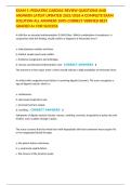 EXAM 1&colon; PEDIATRIC CARDIAC REVIEW QUESTIONS AND ANSWERS LATEST UPDATED 2025&sol;2026 A COMPLETE EXAM SOLUTION ALL ANSWERS 100&percnt; CORRECT VERIFIED BEST GRADED A&plus; FOR SUCCESS