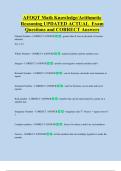 AFOQT   Bundled Exam Questions WITH  CORRECT Answers