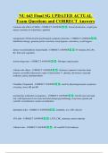 NU 643 Final SG UPDATED ACTUAL  Exam Questions and CORRECT Answers 