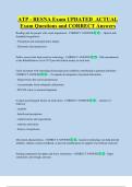 ATP - RESNA Exam UPDATED  ACTUAL  Exam Questions and CORRECT Answers 