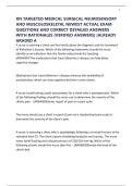 RN TARGETED MEDICAL SURGICAL NEUROSENSORY AND MUSCULOSKELETAL NEWEST ACTUAL EXAM  QUESTIONS AND CORRECT DETAILED ANSWERS WITH RATIONALES &lpar;VERIFIED ANSWERS&rpar; &vert;ALREADY GRADED A