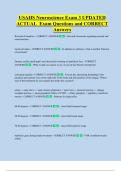 USAHS Neuroscience Exam 3 UPDATED   ACTUAL  Exam Questions and CORRECT  Answers 