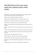 NLN PAX Science Prep exam study guide with complete solution latest update