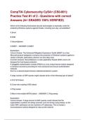 CompTIA Cybersecurity CySA&plus; &lpar;CS0-001&rpar;&colon; Practice Test &num;1 of 2 - Questions with correct Answers &lpar;A&plus; GRADED 100&percnt; VERIFIED&rpar; 2025&sol;2026