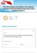 WGU D312 Anatomy & Physiology I &vert; OA &vert; Objective Assessment &vert; 200 Actual Questions and Answers Latest Updated 2025&sol;2026 &lpar;Graded A&plus;&rpar;