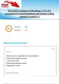 WGU D312 Anatomy & Physiology I &vert; PA &vert; Pre- Assessment&vert; 69 Actual Questions and Answers Latest Updated 2025&sol;2026 &lpar;Graded A&plus;&rpar;