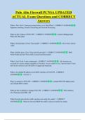 Palo Alto Firewall PCNSA UPDATED    ACTUAL Exam Questions and CORRECT  Answers 