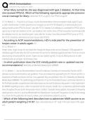 APHA IMMUNIZATIONS PRACTICE EXAM ACCURATE QUESTIONS AND ANSWERS LATE3ST AND COMPLETE UPDATE WITH VERIFIED SOLUTIONS FOR A SURE PASS