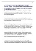 CAPSTONE PHARM PRE ASSESSMENT NEWEST ACTUAL EXAM  QUESTIONS AND CORRECT DETAILED ANSWERS WITH RATIONALES &lpar;VERIFIED ANSWERS&rpar; &vert;ALREADY GRADED A&plus;