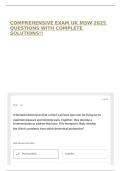 COMPREHENSIVE EXAM UK MSW 2025 QUESTIONS WITH COMPLETE SOLUTIONS&excl;&excl;