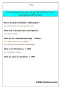 Chamberlain Pathophysiology NR283 Final Exam  Questions and Answers