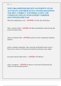 NFDN 2004 MIDTERM REVIEW MATERNITY EXAM  ACCURATE AND FREQUENTLY TESTED QUESTIONS  AND 100&percnt; CORRECT ANSWERS&vert;&vert; LATEST AND  COMPLETE UPDATE WITH EXPERT VERIFIED  SOLUTIONS&vert;&vert; SURE PASS
