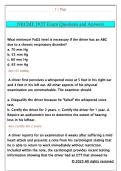 NRCME DOT Exam Questions and Answers 