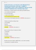 NUFD 10 EXAM 2 ACCURATE AND FREQUENTLY  TESTED QUESTIONS AND 100&percnt; CORRECT  ANSWERS&vert;&vert; LATEST AND COMPLETE UPDATE WITH  EXPERT VERIFIED SOLUTIONS&vert;&vert; SURE PASS 