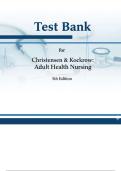 Adult Health Nursing &ndash; Christensen & Kockrow 5th Edition &vert; Complete Test Bank &vert; All Chapters