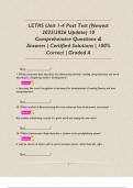 LETRS Unit 1-4 Post Test &lpar;Newest 2025&sol;2026 Update&rpar; 10 Comprehensive Questions & Answers &vert; Certified Solutions &vert; 100&percnt; Correct &vert; Graded A    