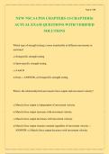 NSCA CPSS CHAPTERS 13-16 REAL EXAM&vert; NSCA CPSS CHAPTER 1-4 NSCA CPSS CHAPTER 5-8 EXAM&vert; NSCA CPSS CHAPTERS 13-16 REAL EXAM QUESTIONS WITH CORRECT ANSWERS  NEW UPDATE ALL VERIFIED 