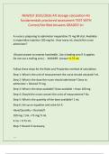 NEWEST 2025&sol;2026 ATI dosage calculation Rn  fundamentals proctored assessment TEST WITH  Correct&sol;Verified Answers GRADED A&plus; 