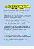 CLM 017 Bundled Exam Questions WITH  CORRECT Answers