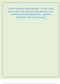 ICAEW Corporate Reporting 2024 - CR Open Book Notes 2025  ACA Advanced Level Questions with Verified Answers & Explanations &ndash; Updated 2025&sol;2026 Exam Prep Resource&period;