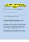 CCC Module 1 Post Test UPDATED  ACTUAL  Exam Questions and CORRECT  Answers 