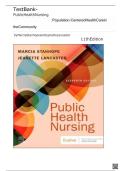 test bank public health nursing population centered health care in the community 11th edition stanhope2024 latest edition all chapters