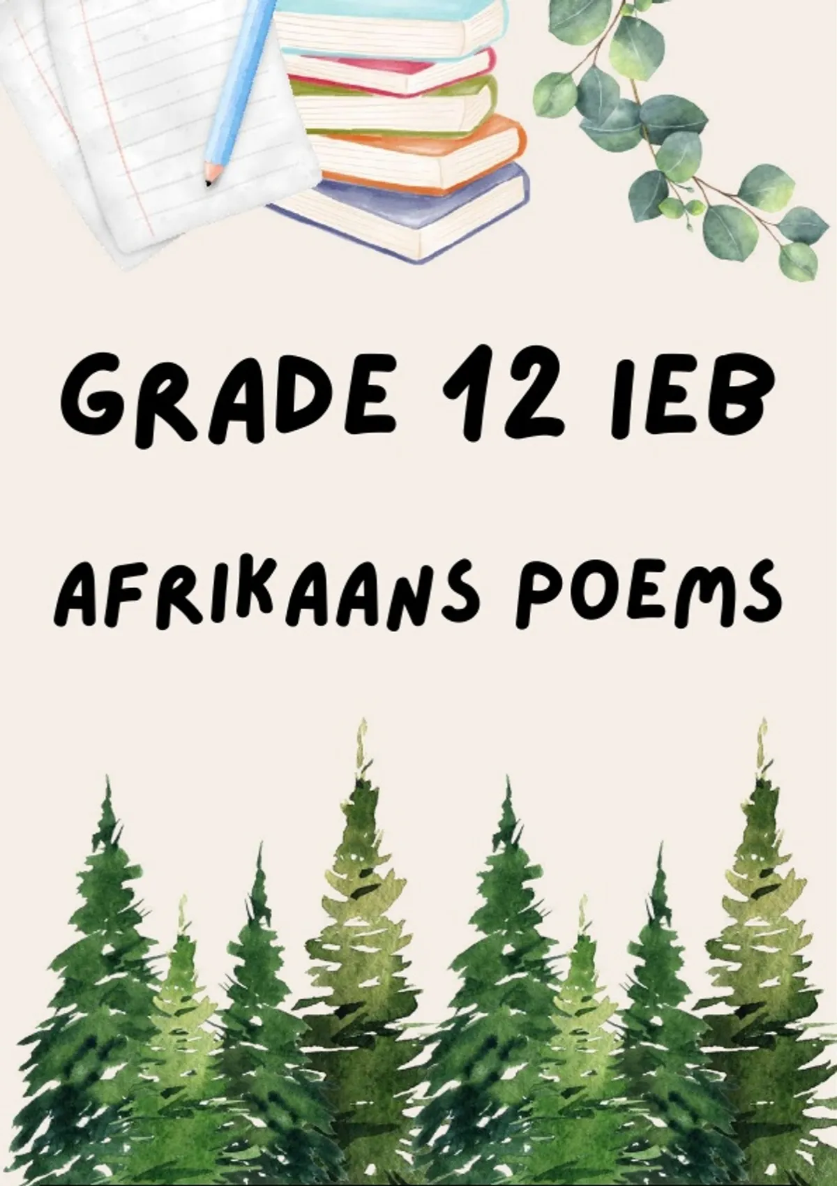 Summary Afrikaans Poem 2025 2026 Afrikaans First Additional Language 