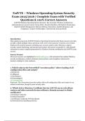 FedVTE &ndash; Windows Operating System Security Exam 2025&sol;2026 &vert; Complete Exam with Verified Questions & 100&percnt; Correct Answers