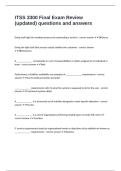 ITSS 3300 Final Exam Review &lpar;updated&rpar; questions and answers