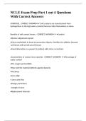 NCLE Exam Prep Part 1 out 4 Questions With Correct Answers 