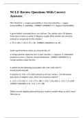 NCLE Review Questions With Correct Answers