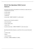 NCLE Test Questions With Correct Answers 