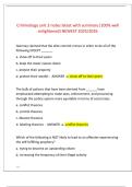 Criminology unit 3 notes latest with summary &lpar;100&percnt; well  enlightened&rpar; NEWEST 2025&sol;2026