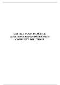  LATTICE BOOM PRACTICE QUESTIONS AND ANSWERS WITH COMPLETE SOLUTIONS LATTICE BOOM PRACTICE QUESTIONS AND ANSWERS WITH COMPLETE SOLUTIONS