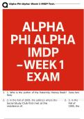 Alpha Phi Alpha&colon; Week 1 IMDP Test