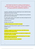 2025&sol;2026 Test Bank for Leading and Managing in  Nursing&comma; 8th Edition &lpar;Yoder-Wise&comma; 2023&rpar; Chapter 1-25 &vert;  All Chapters&lpar;VERIFIED ANSWERS&rpar; GRADED A&plus;