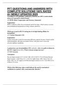 PFT QUESTIONS AND ANSWERS WITH COMPLETE SOLUTIONS 100&percnt; RATED A&plus; NEWLY UPDATED 2025