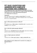PFT QUIZ 2 QUESTIONS AND ANSWERS WITH COMPLETE SOLUTIONS 100&percnt; CORRECT&excl;&excl;&excl;