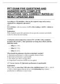 PFT EXAM FIVE QUESTIONS AND ANSWERS WITH COMPLETE SOLUTIONS 100&percnt; CORRECT RATED A&plus; NEWLY UPDATED 2025