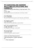 PFT QUESTIONS AND ANSWERS WITH COMPLETE SOLUTIONS 100&percnt; CORRECT&excl;&excl;&excl;