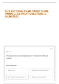 NUR 607 FINAL EXAM STUDY GUIDE &lpar;MODS 1&comma;2&comma;8 ONLY&rpar; QUESTIONS & ANSWERS&excl;&excl;
