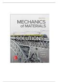 Solution Manual for Mechanics of Materials 8th Edition by Beer & Johnston &ndash; Complete Solved Problems