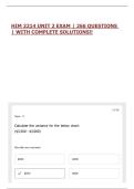 HIM 2214 UNIT 2 EXAM &vert; 266 QUESTIONS &vert; WITH COMPLETE SOLUTIONS&excl;&excl;