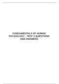 FUNDAMENTALS OF HUMAN PHYSIOLOGY - TEST 3 QUESTIONS AND ANSWERS &emsp;