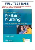 FULL TEST BANK  DAVIS ADVANTAGE for Pediatric Nursing&colon; Critical Components of  Nursing Care&comma; 3rd Edition by Kathryn Rudd 