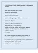 NSG 505 Exam 2 Public Health Questions With Complete Solutions