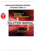 Solution Manual for Guide to Energy Management 8th Edition by Capehart &ndash; Complete Solved Problems and Case Studies