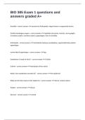BIO 385 Exam 1 questions and answers graded A&plus;