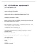 BIO 385 Final Exam questions with correct answers