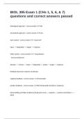 BIOL 385 Exam 1 &lpar;CHs 1&comma; 5&comma; 6&comma; & 7&rpar; questions and correct answers passed
